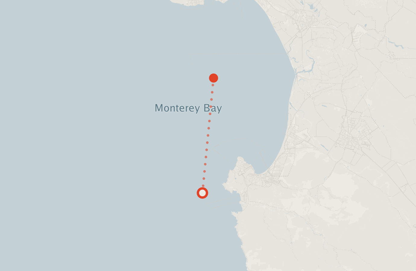 Activity map — real sighting points on an OpenStreetMap basemap