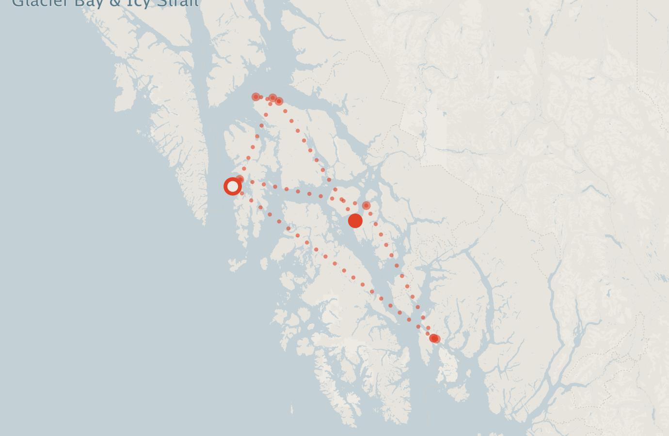 Activity map — real sighting points on an OpenStreetMap basemap