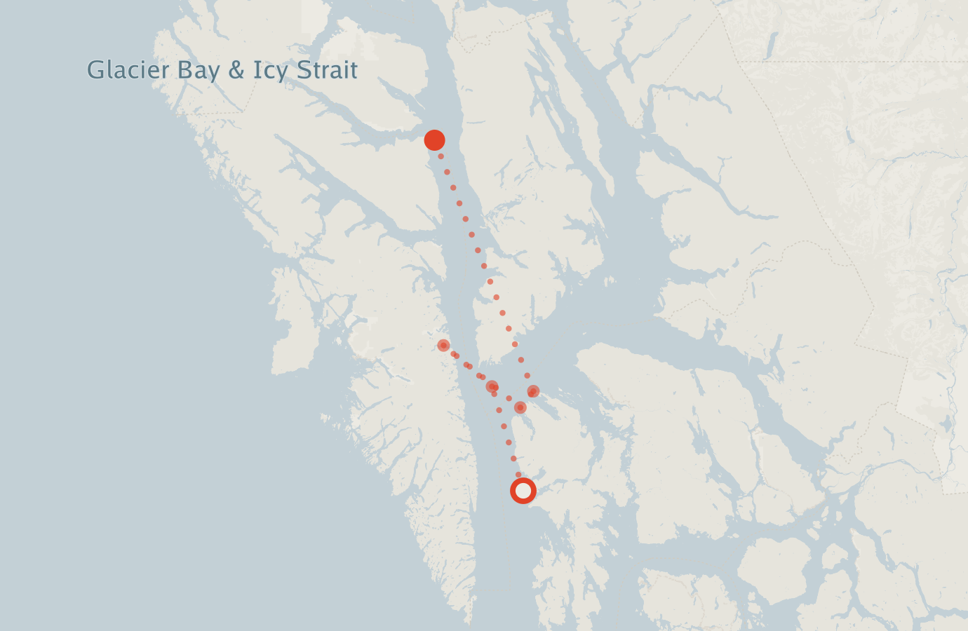 Activity map — real sighting points on an OpenStreetMap basemap