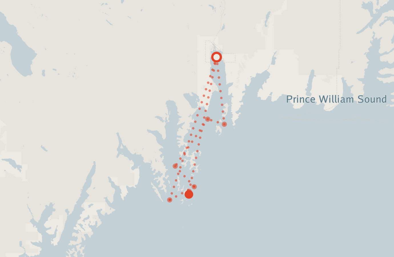 Activity map — real sighting points on an OpenStreetMap basemap