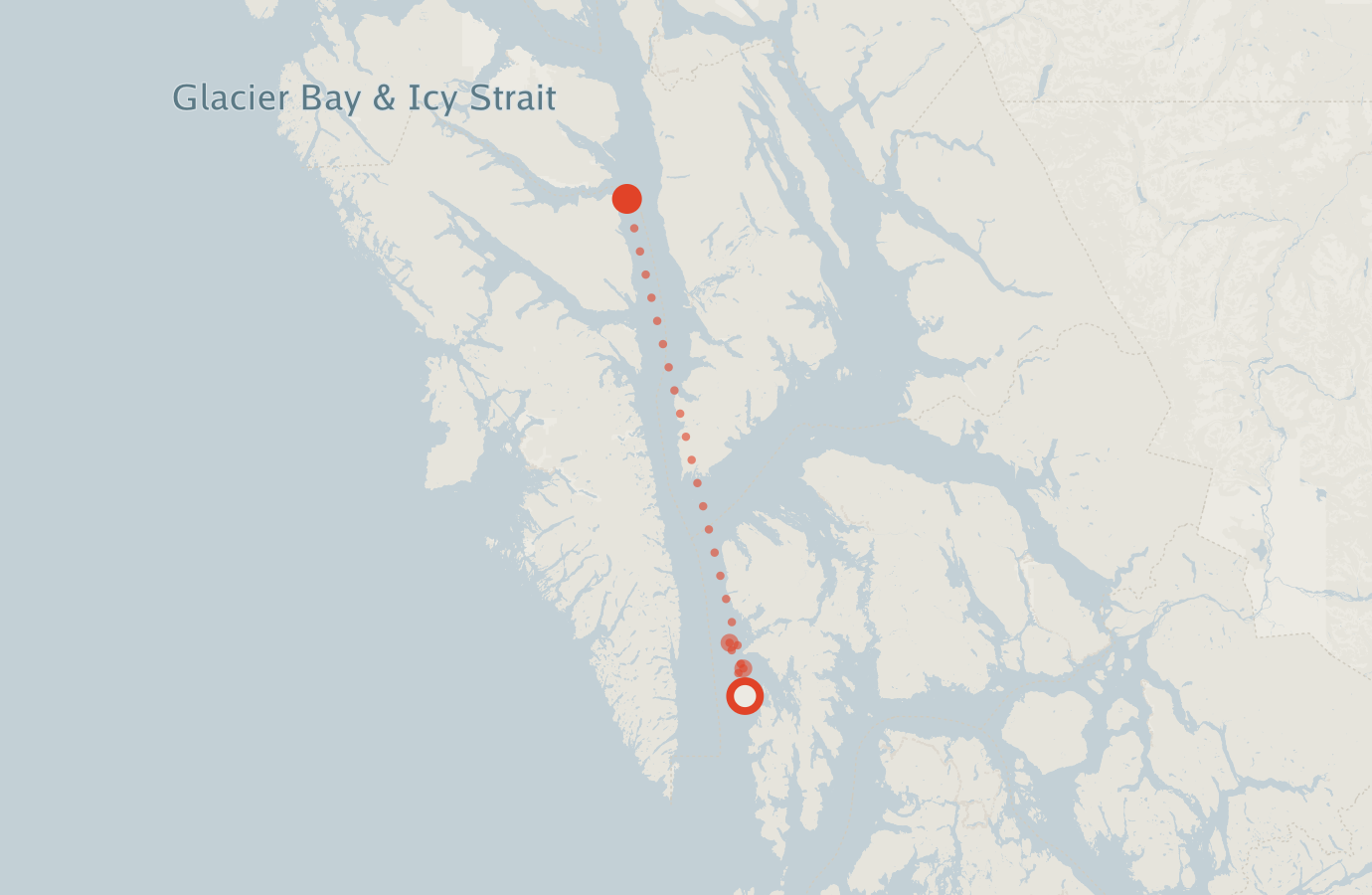 Activity map — real sighting points on an OpenStreetMap basemap