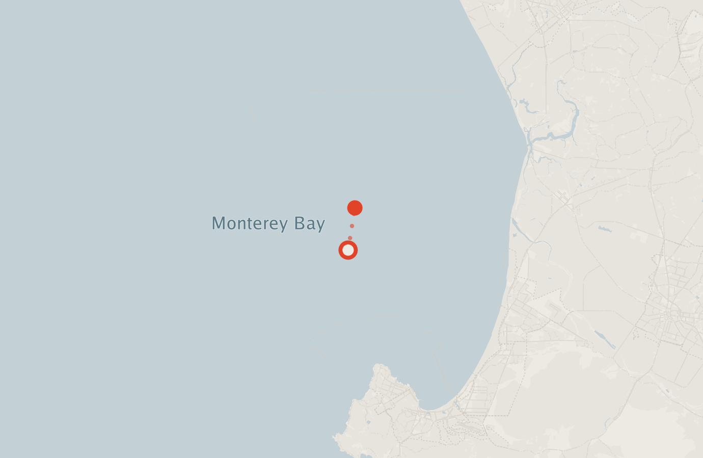 Activity map — real sighting points on an OpenStreetMap basemap