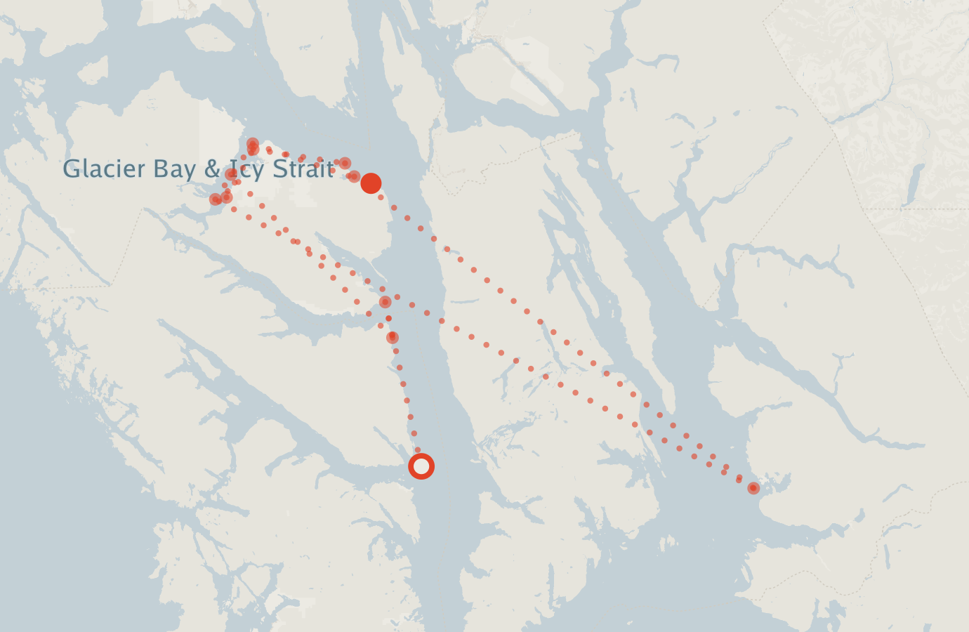 Activity map — real sighting points on an OpenStreetMap basemap
