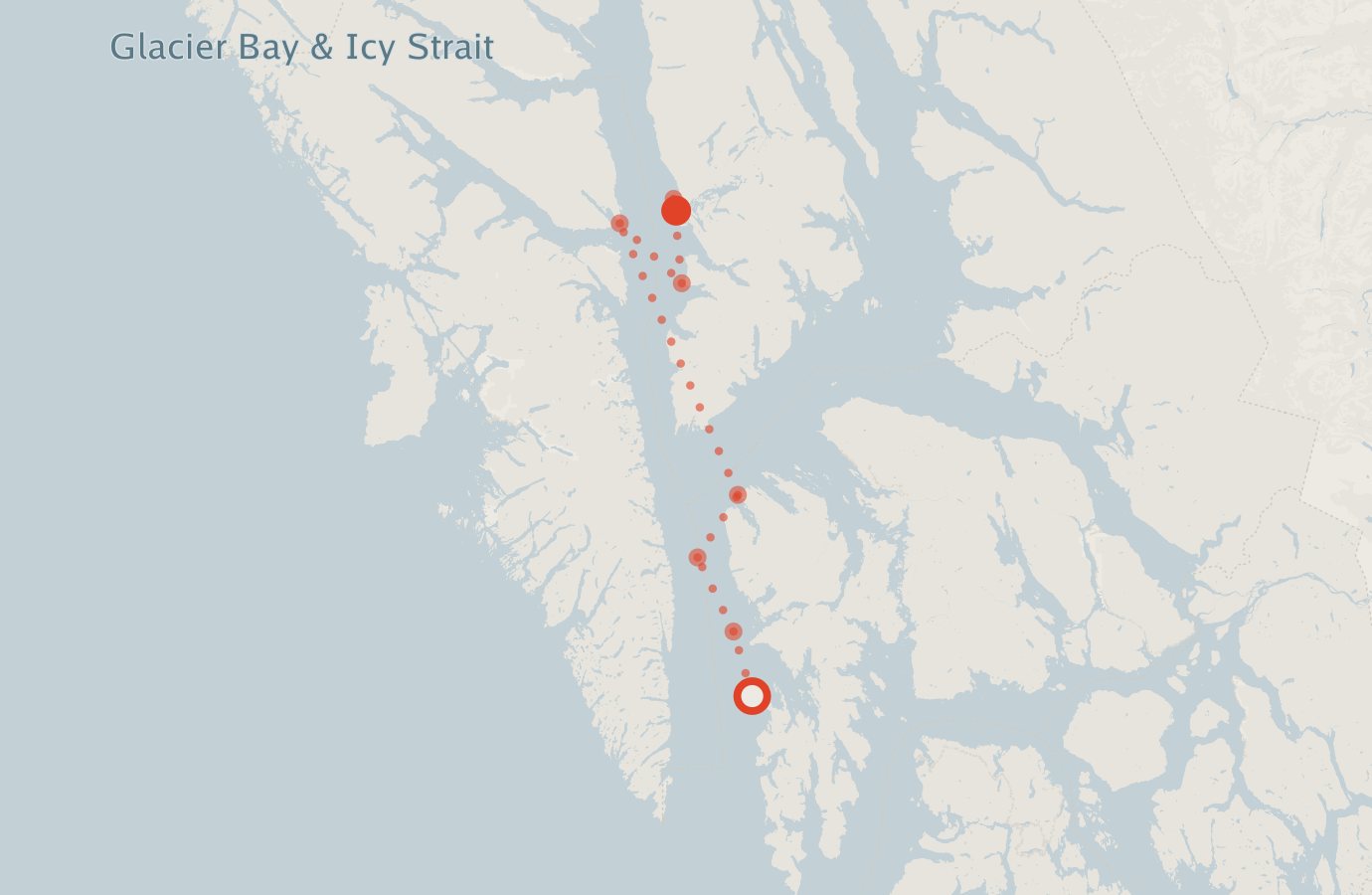 Activity map — real sighting points on an OpenStreetMap basemap