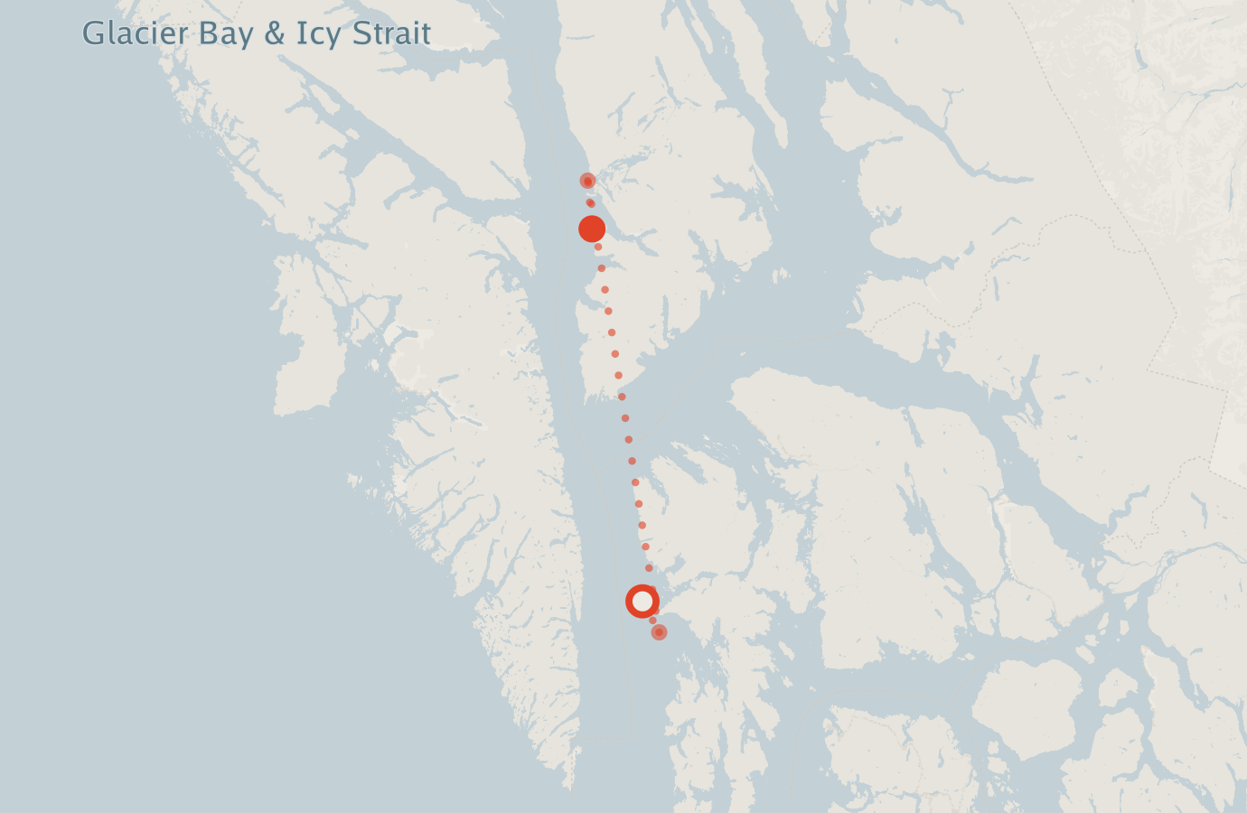 Activity map — real sighting points on an OpenStreetMap basemap