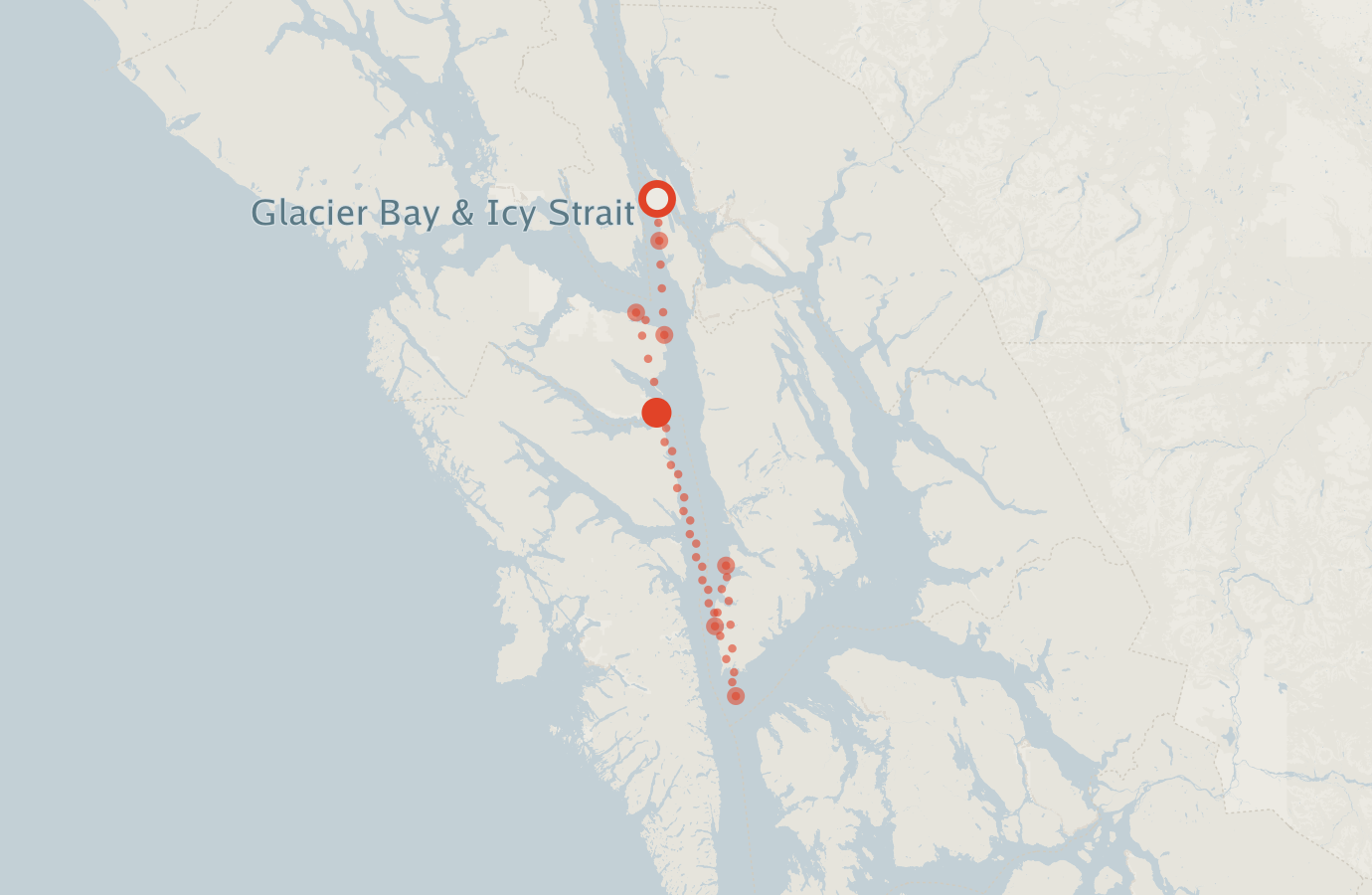 Activity map — real sighting points on an OpenStreetMap basemap