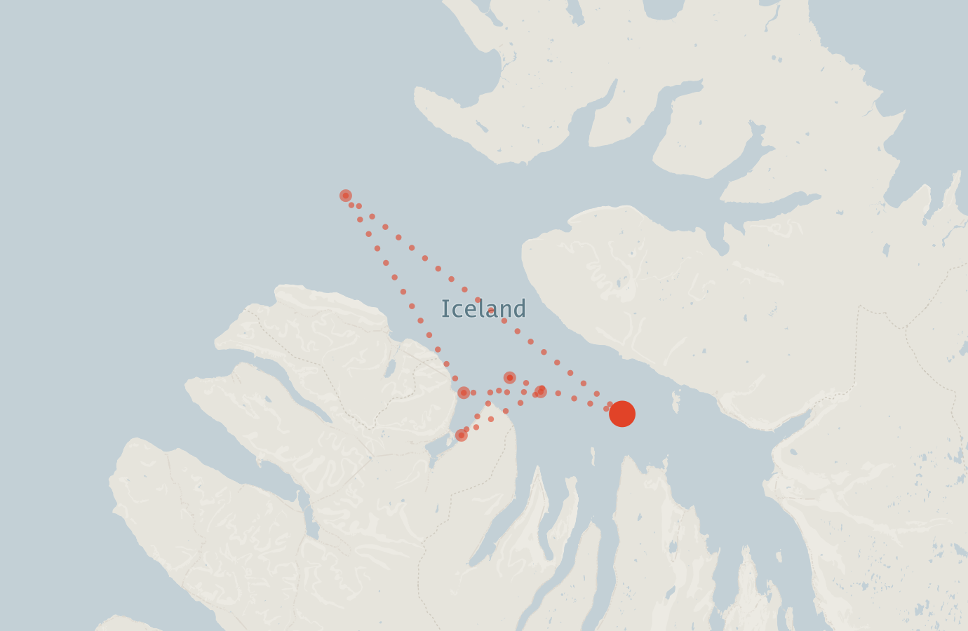 Activity map — real sighting points on an OpenStreetMap basemap