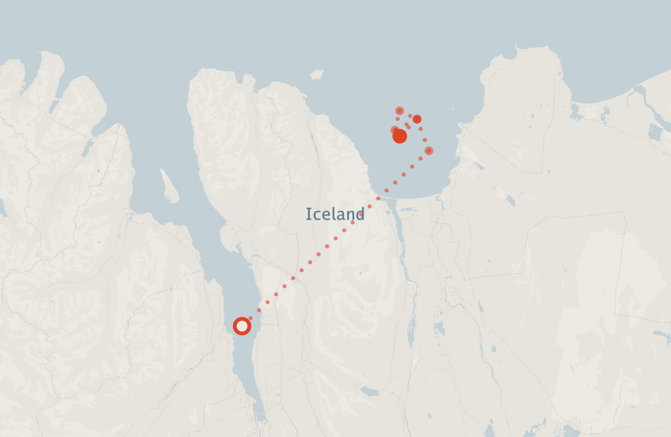 Activity map — real sighting points on an OpenStreetMap basemap