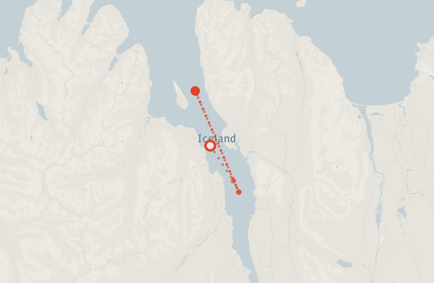 Activity map — real sighting points on an OpenStreetMap basemap