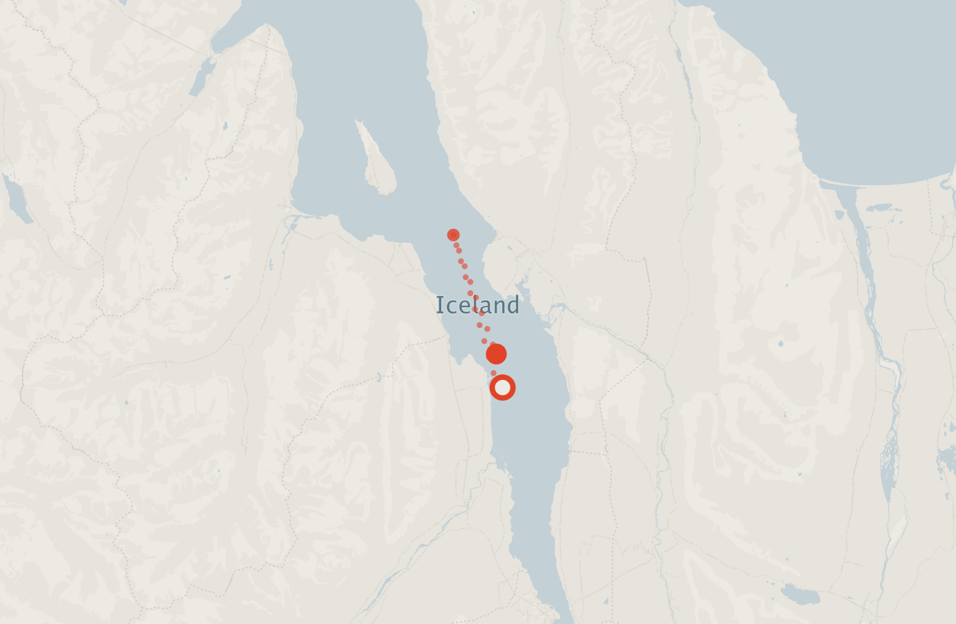 Activity map — real sighting points on an OpenStreetMap basemap