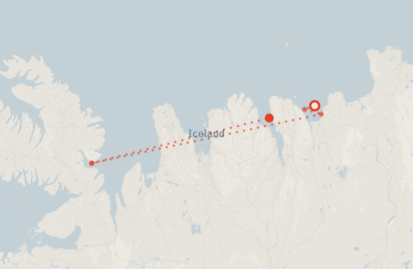 Activity map — real sighting points on an OpenStreetMap basemap