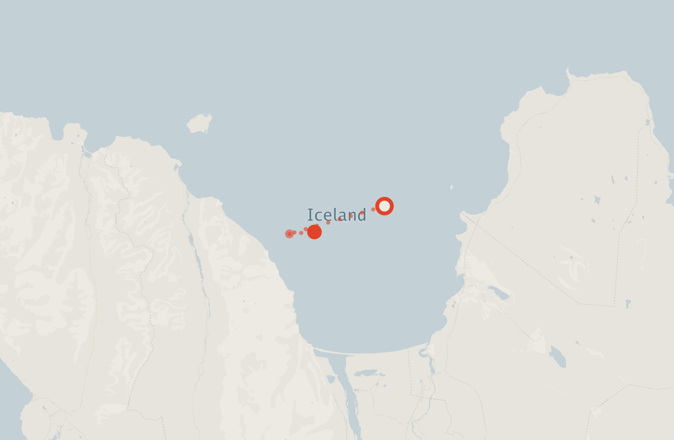 Activity map — real sighting points on an OpenStreetMap basemap