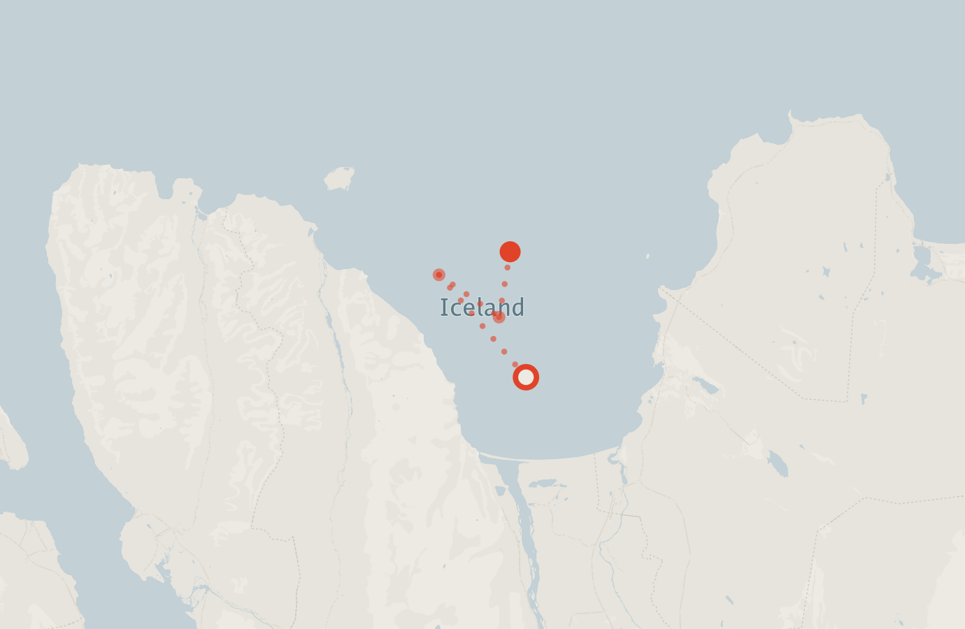 Activity map — real sighting points on an OpenStreetMap basemap