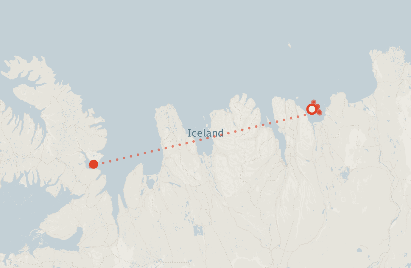 Activity map — real sighting points on an OpenStreetMap basemap
