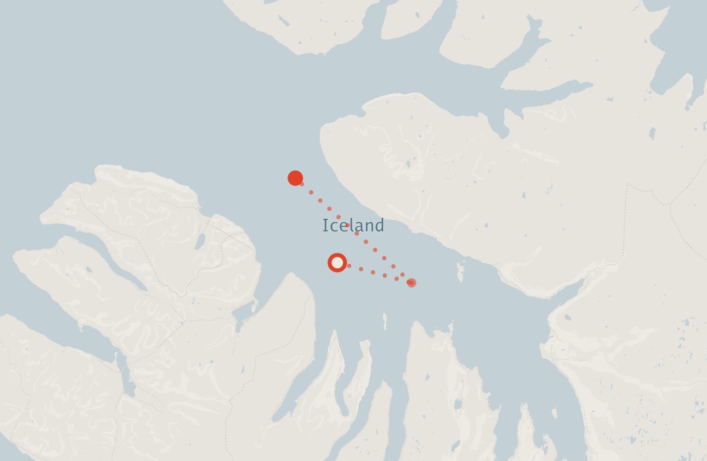 Activity map — real sighting points on an OpenStreetMap basemap