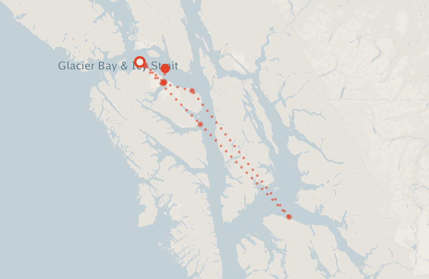 Activity map — real sighting points on an OpenStreetMap basemap