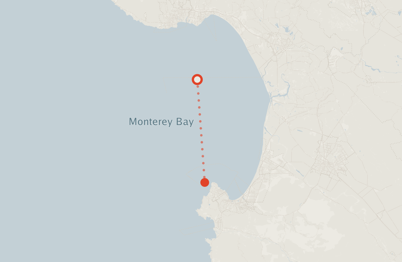 Activity map — real sighting points on an OpenStreetMap basemap