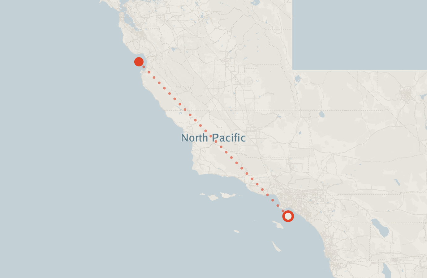 Activity map — real sighting points on an OpenStreetMap basemap