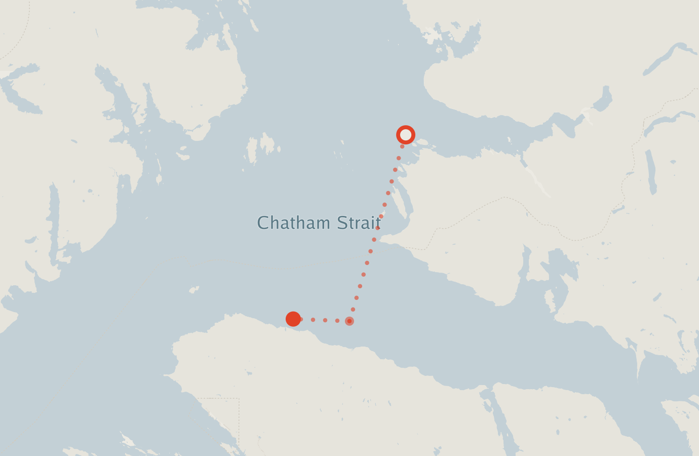 Activity map — real sighting points on an OpenStreetMap basemap