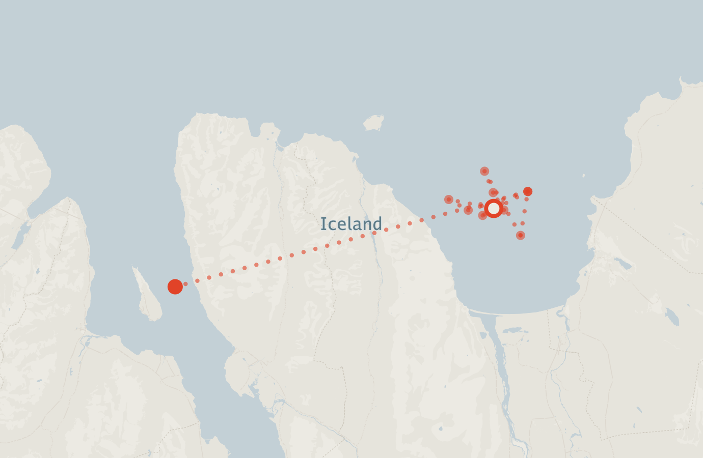 Activity map — real sighting points on an OpenStreetMap basemap