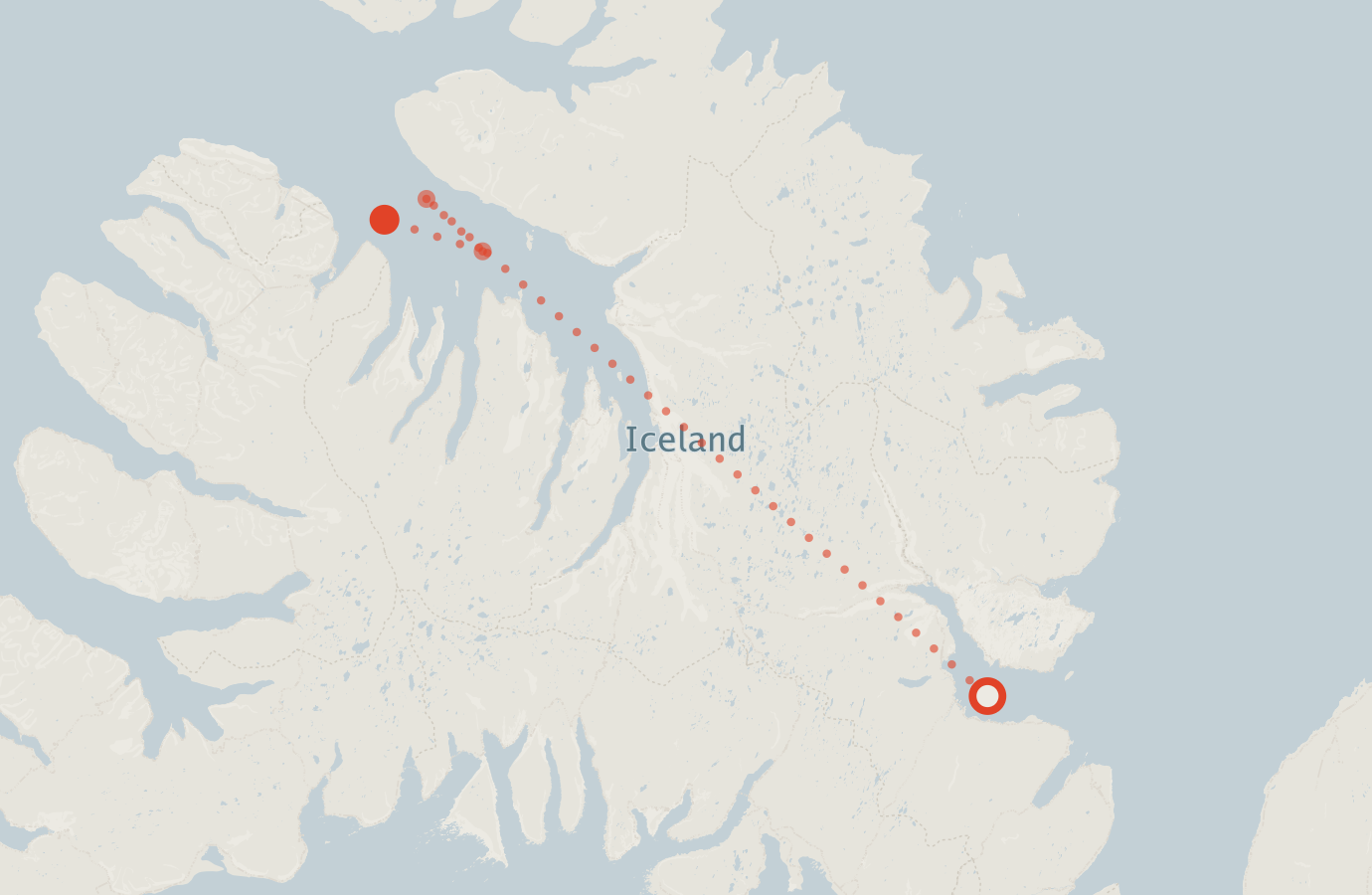 Activity map — real sighting points on an OpenStreetMap basemap