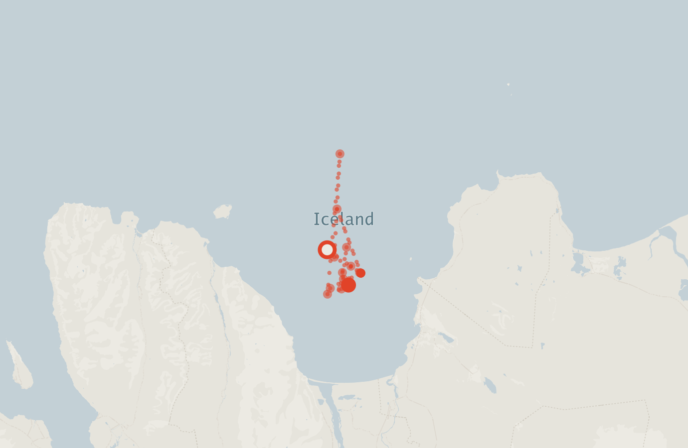 Activity map — real sighting points on an OpenStreetMap basemap