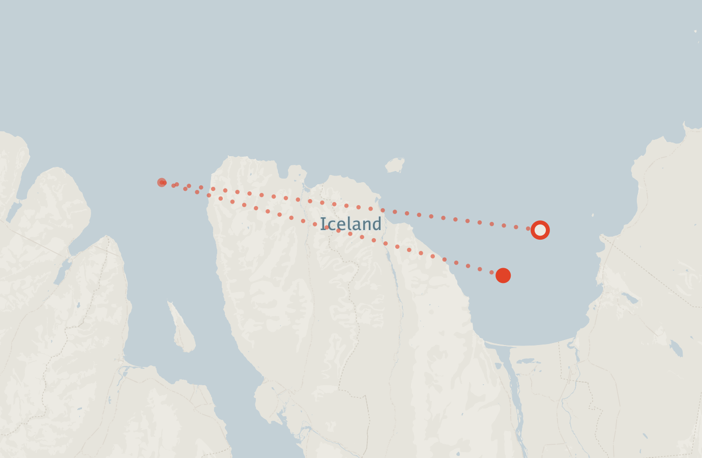 Activity map — real sighting points on an OpenStreetMap basemap