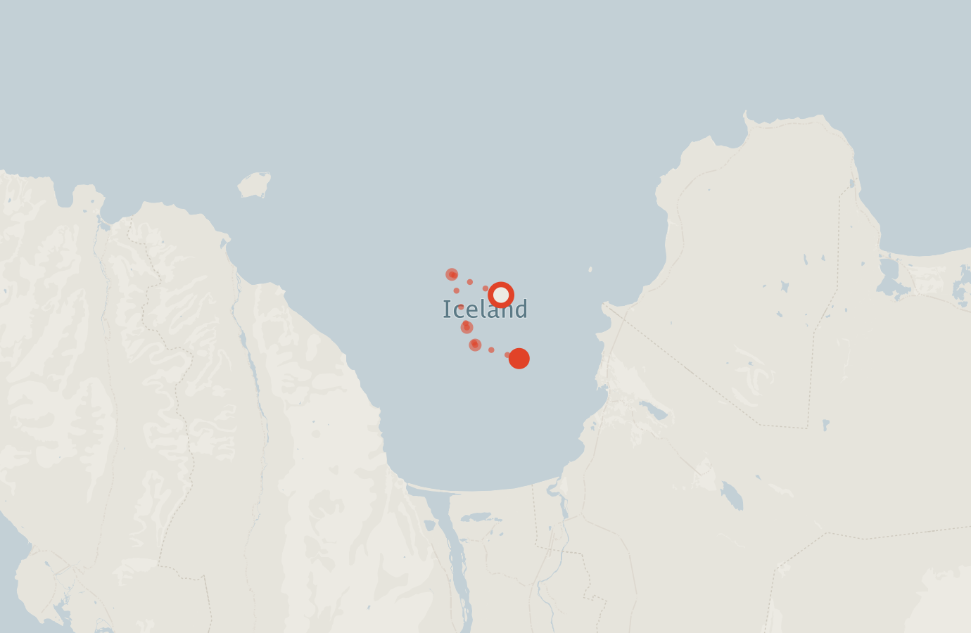 Activity map — real sighting points on an OpenStreetMap basemap