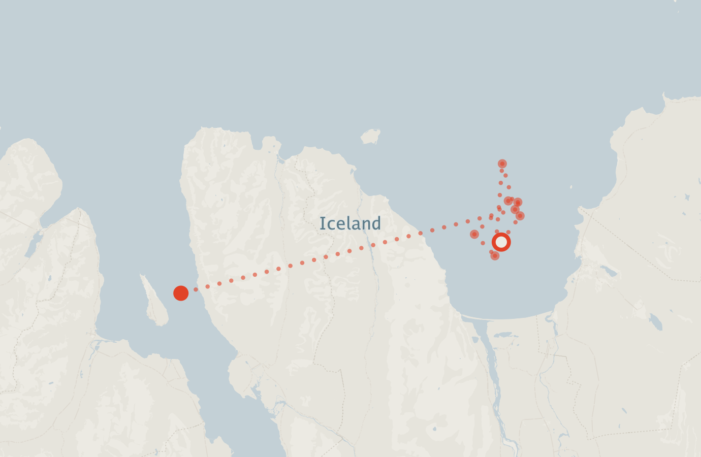 Activity map — real sighting points on an OpenStreetMap basemap