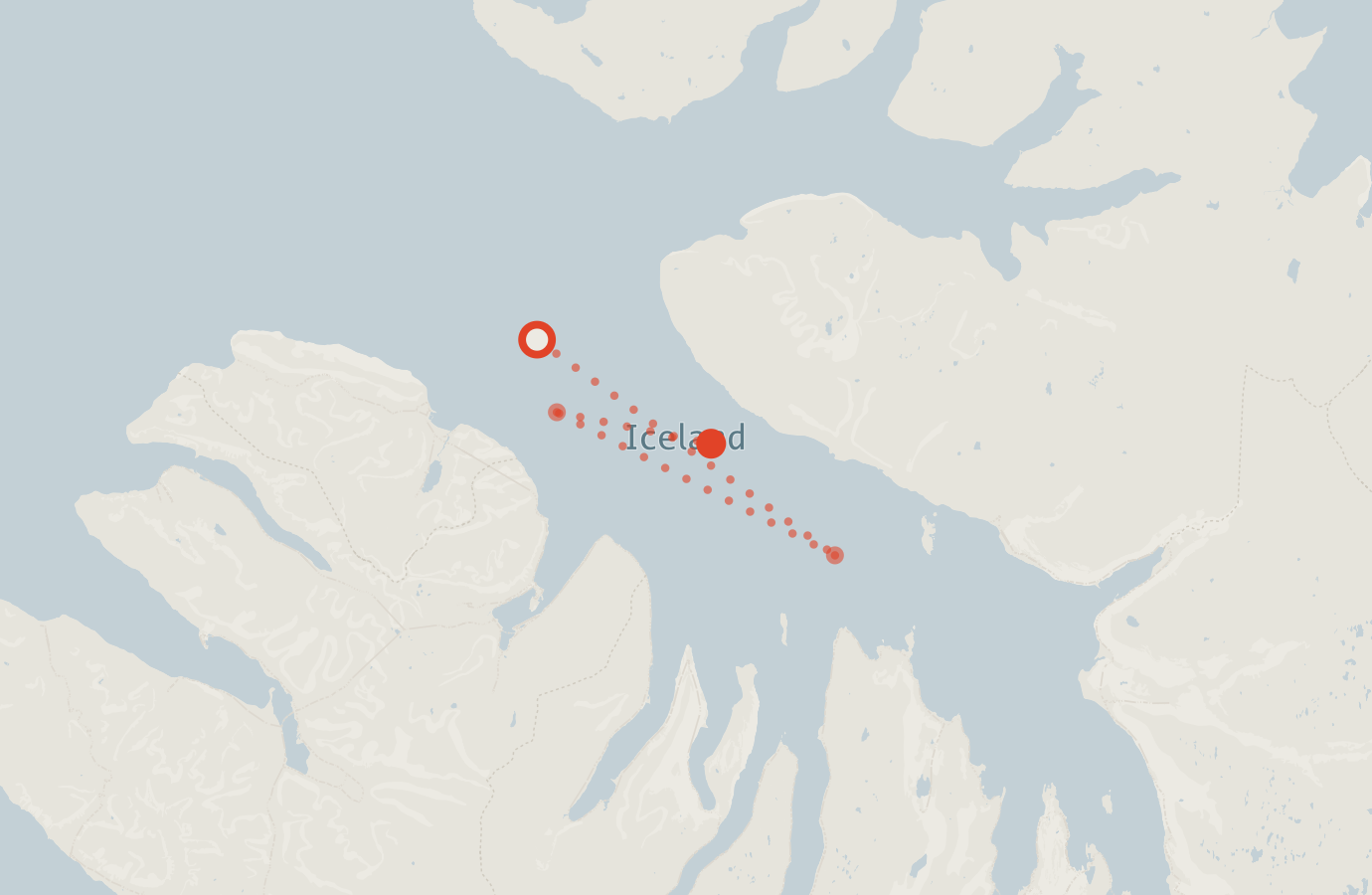 Activity map — real sighting points on an OpenStreetMap basemap