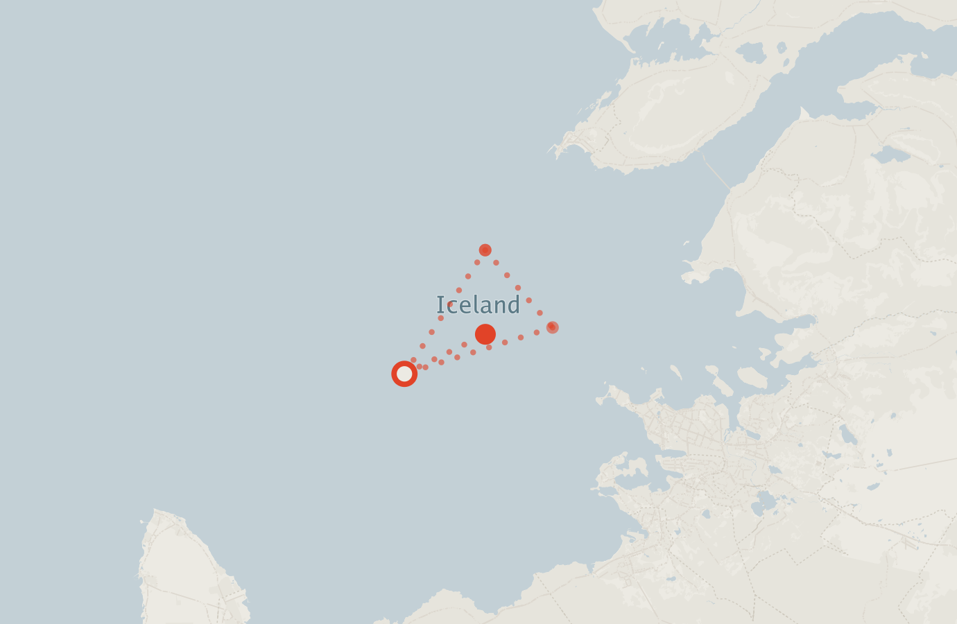 Activity map — real sighting points on an OpenStreetMap basemap