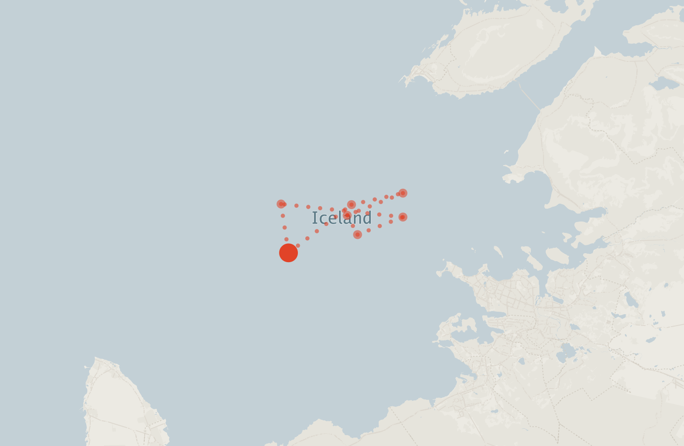 Activity map — real sighting points on an OpenStreetMap basemap