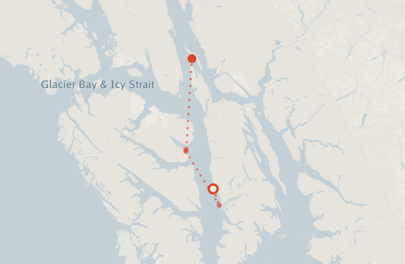 Activity map — real sighting points on an OpenStreetMap basemap