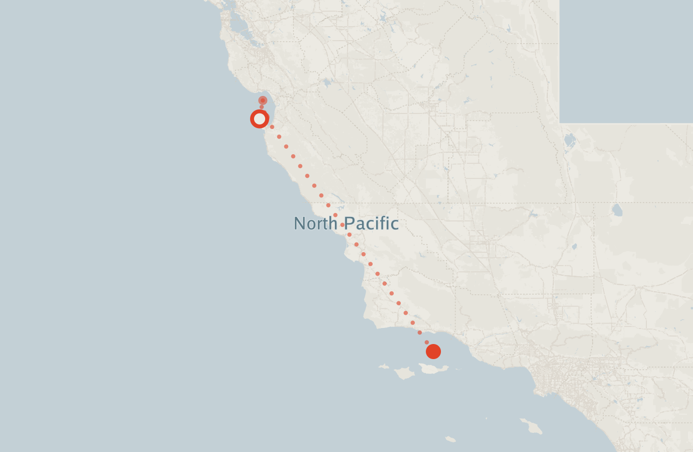 Activity map — real sighting points on an OpenStreetMap basemap