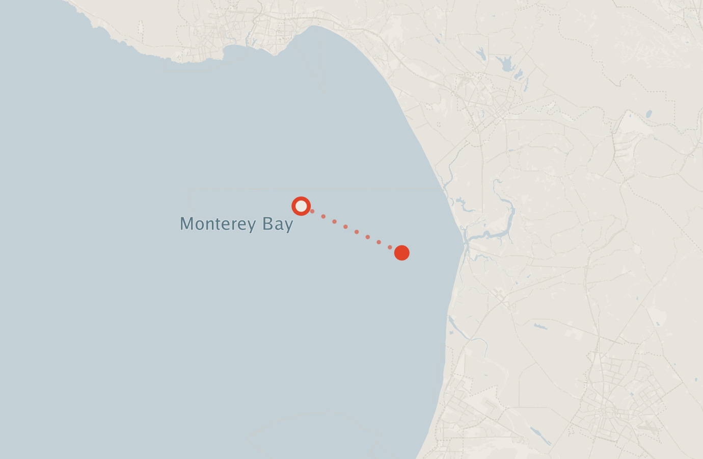 Activity map — real sighting points on an OpenStreetMap basemap