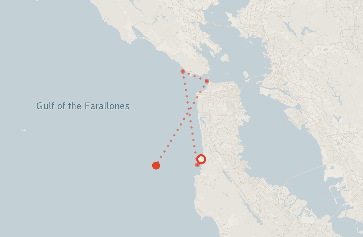 Activity map — real sighting points on an OpenStreetMap basemap