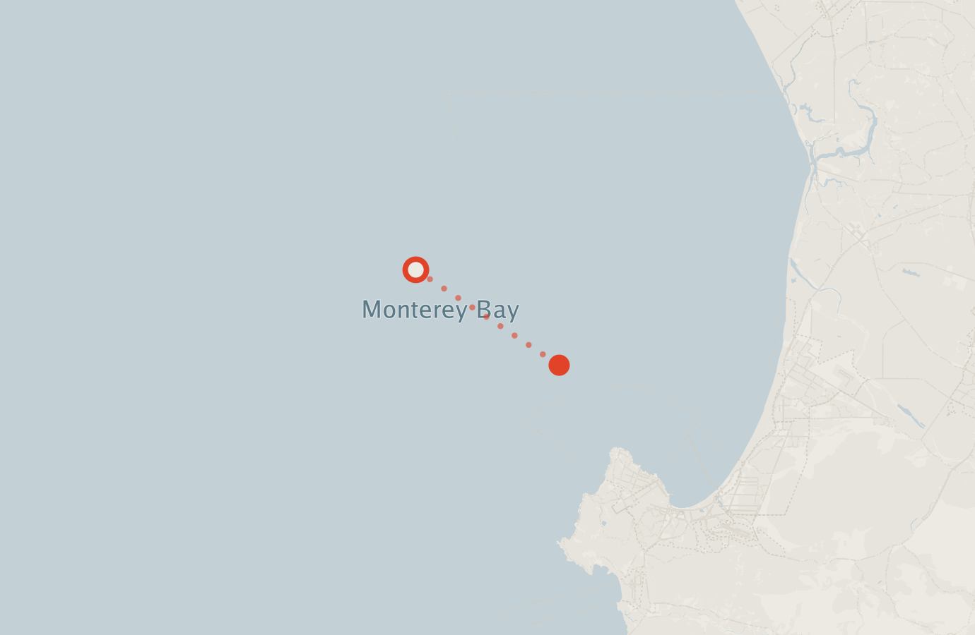Activity map — real sighting points on an OpenStreetMap basemap
