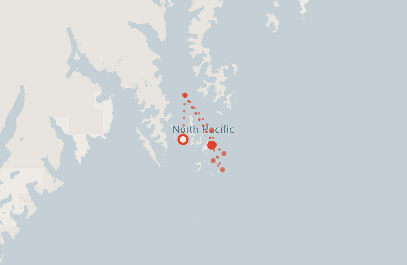 Activity map — real sighting points on an OpenStreetMap basemap