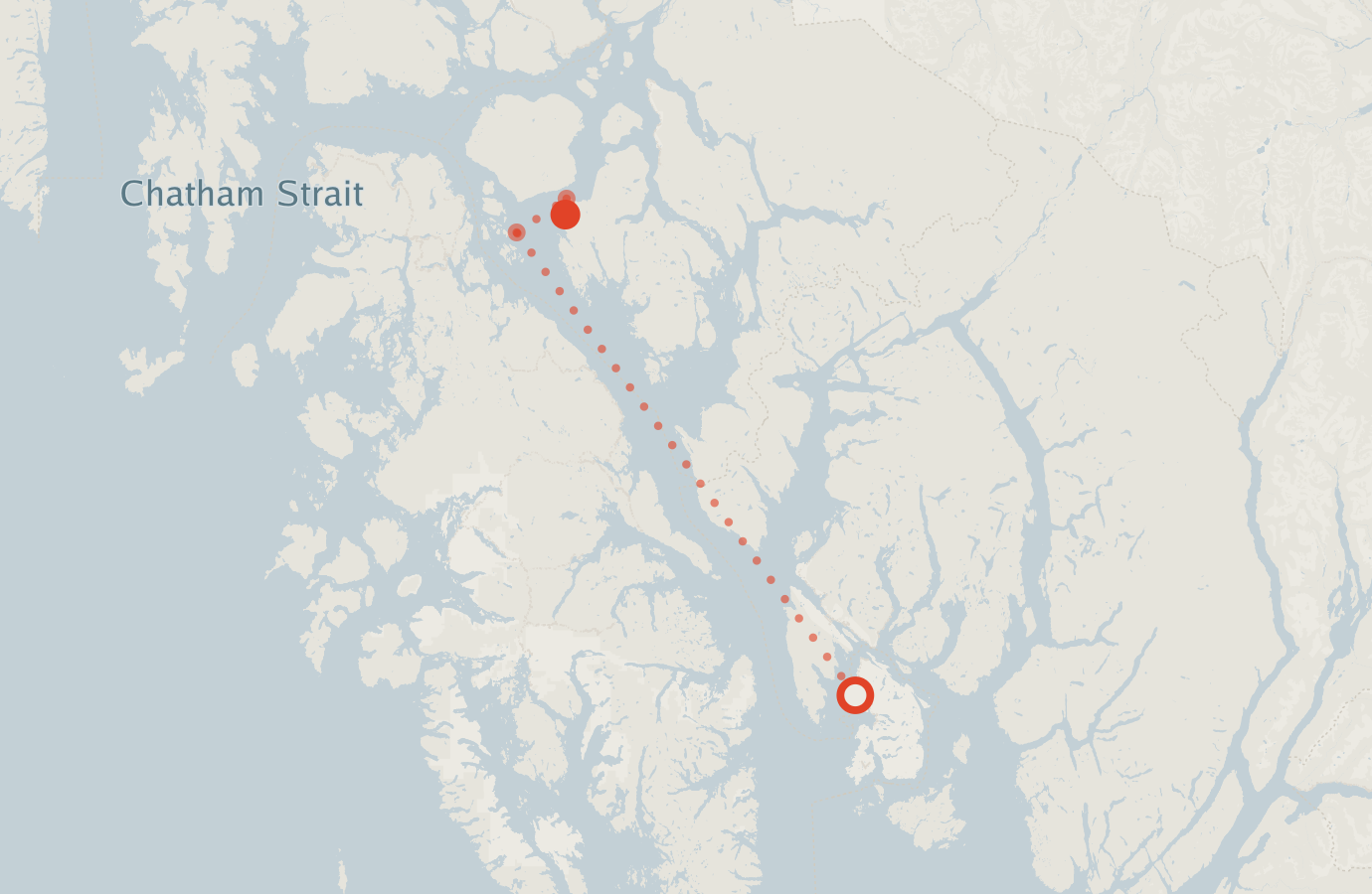 Activity map — real sighting points on an OpenStreetMap basemap
