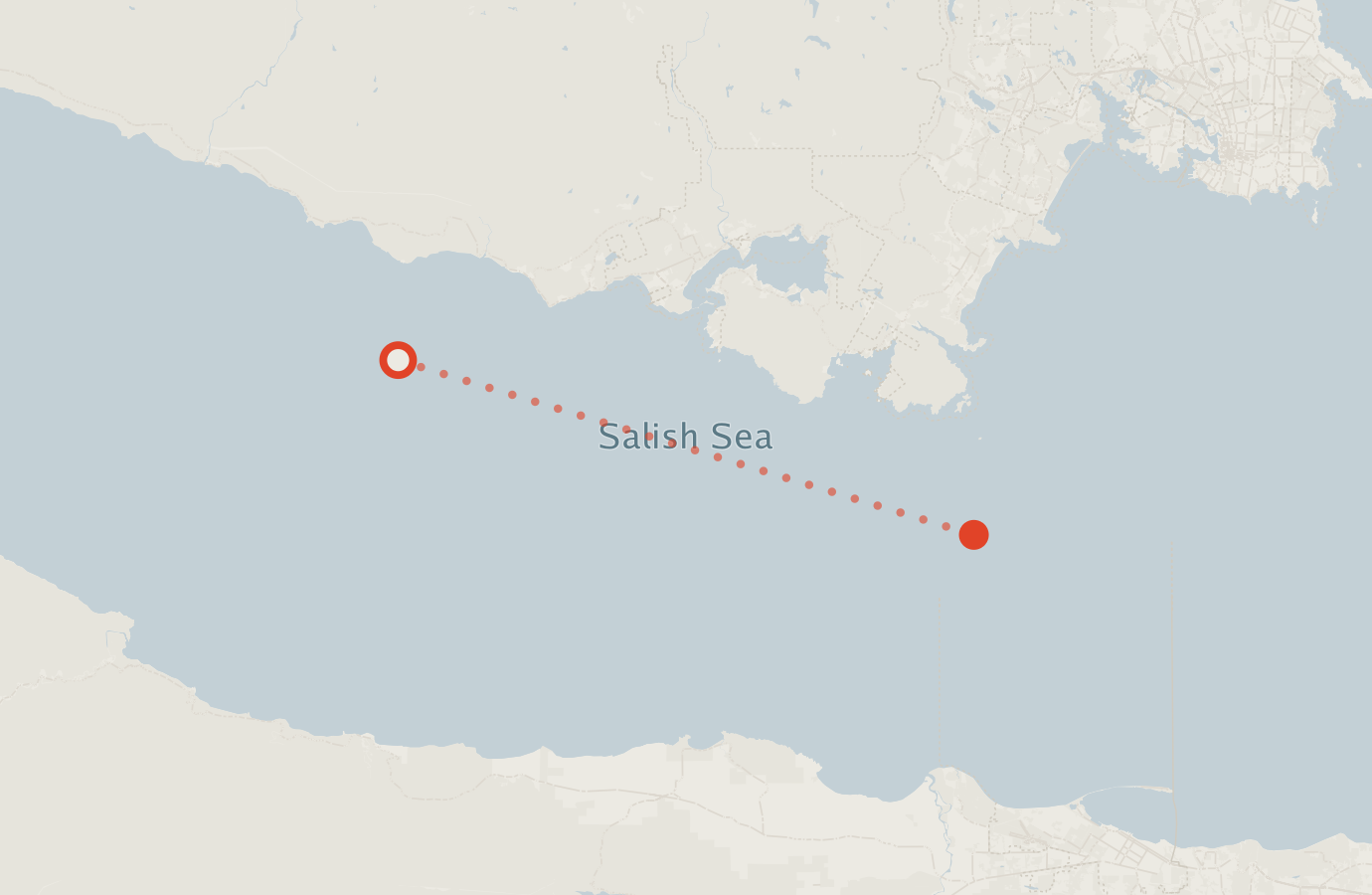 Activity map — real sighting points on an OpenStreetMap basemap