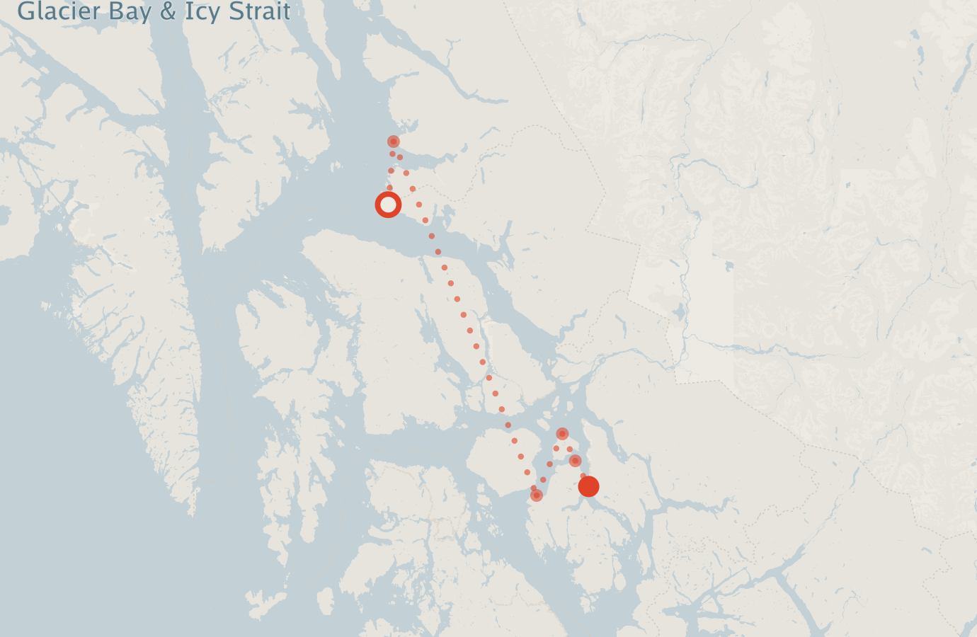 Activity map — real sighting points on an OpenStreetMap basemap