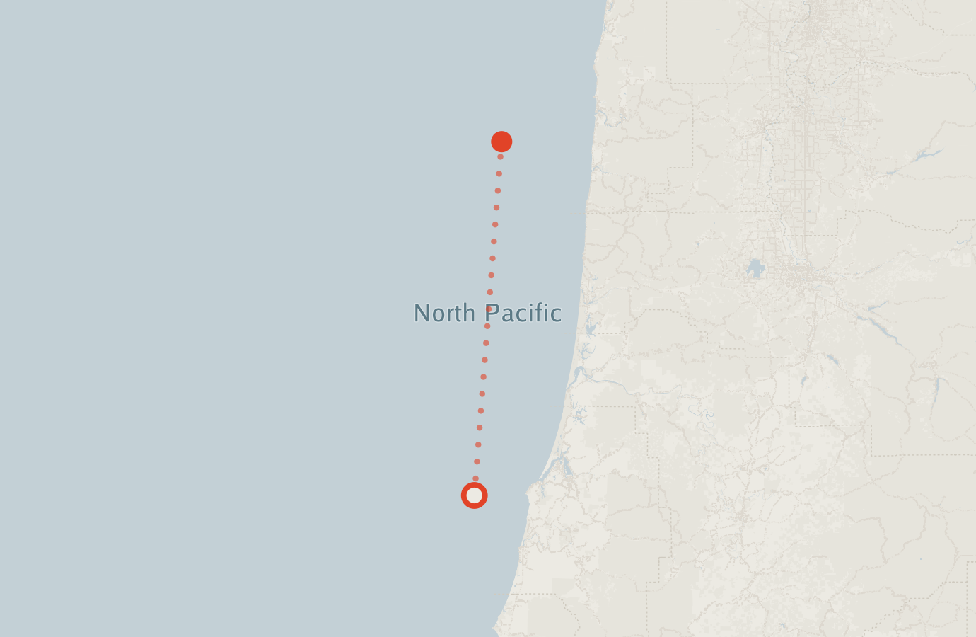 Activity map — real sighting points on an OpenStreetMap basemap