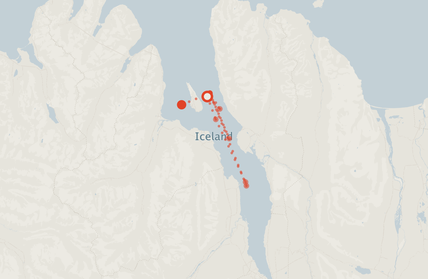 Activity map — real sighting points on an OpenStreetMap basemap