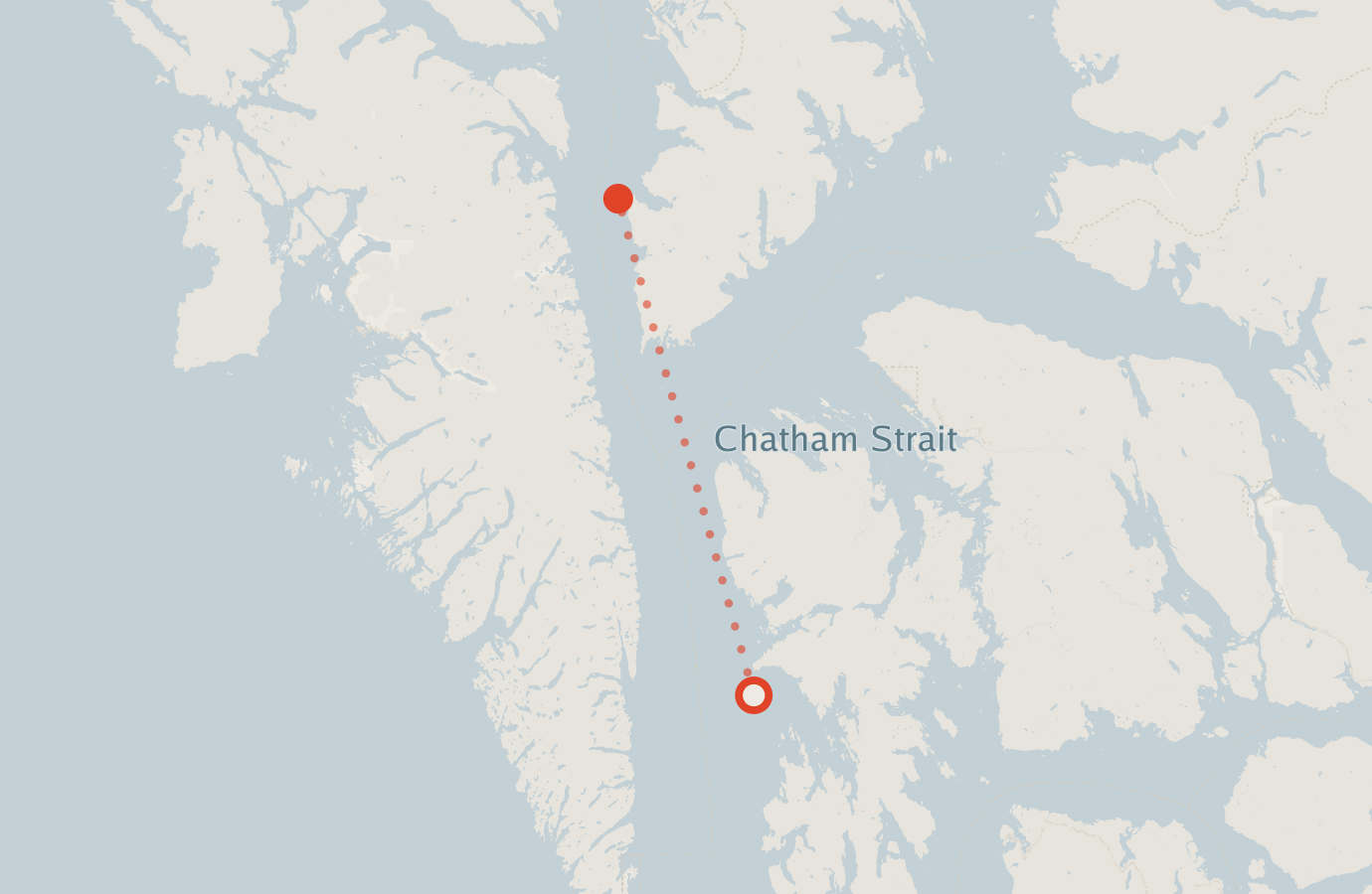 Activity map — real sighting points on an OpenStreetMap basemap