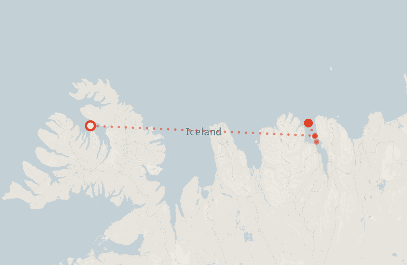 Activity map — real sighting points on an OpenStreetMap basemap