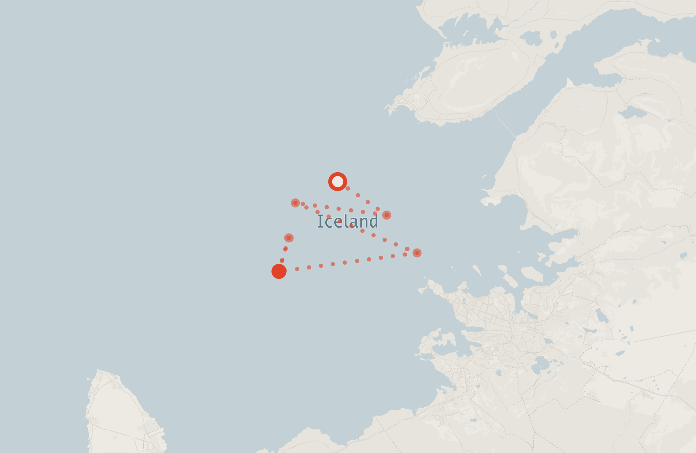 Activity map — real sighting points on an OpenStreetMap basemap