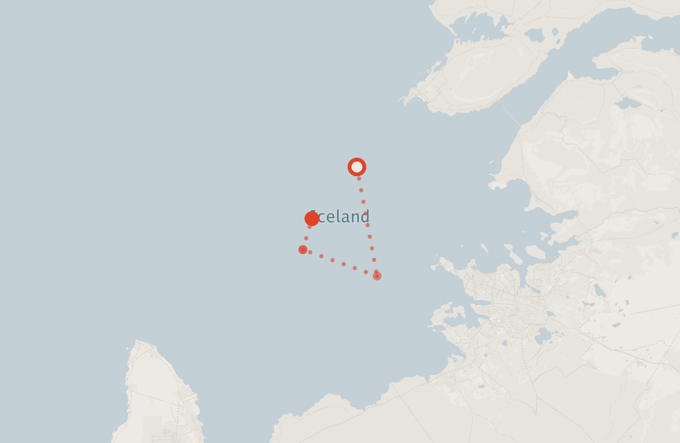 Activity map — real sighting points on an OpenStreetMap basemap