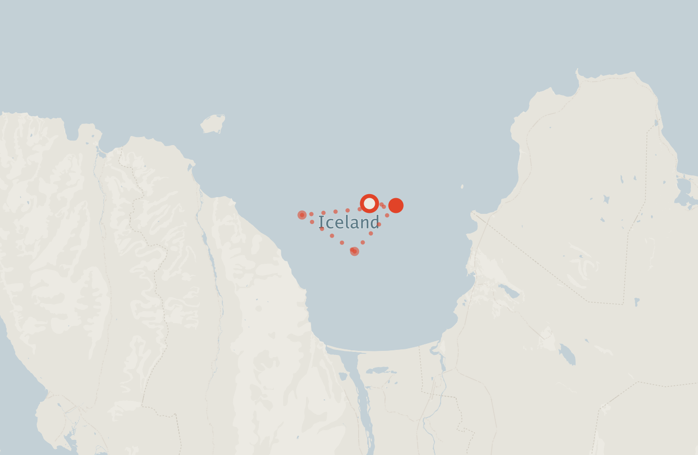 Activity map — real sighting points on an OpenStreetMap basemap
