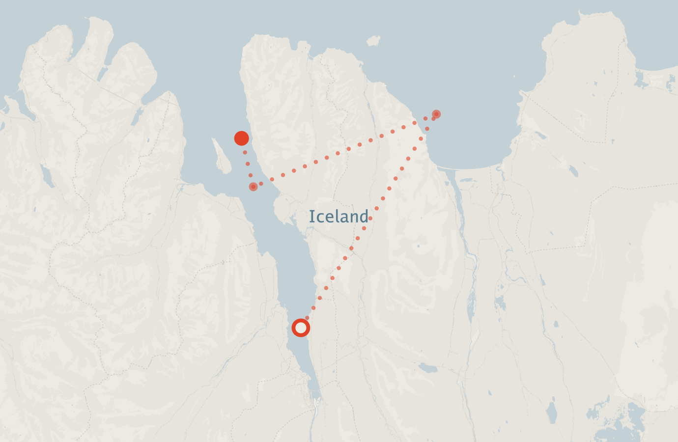 Activity map — real sighting points on an OpenStreetMap basemap