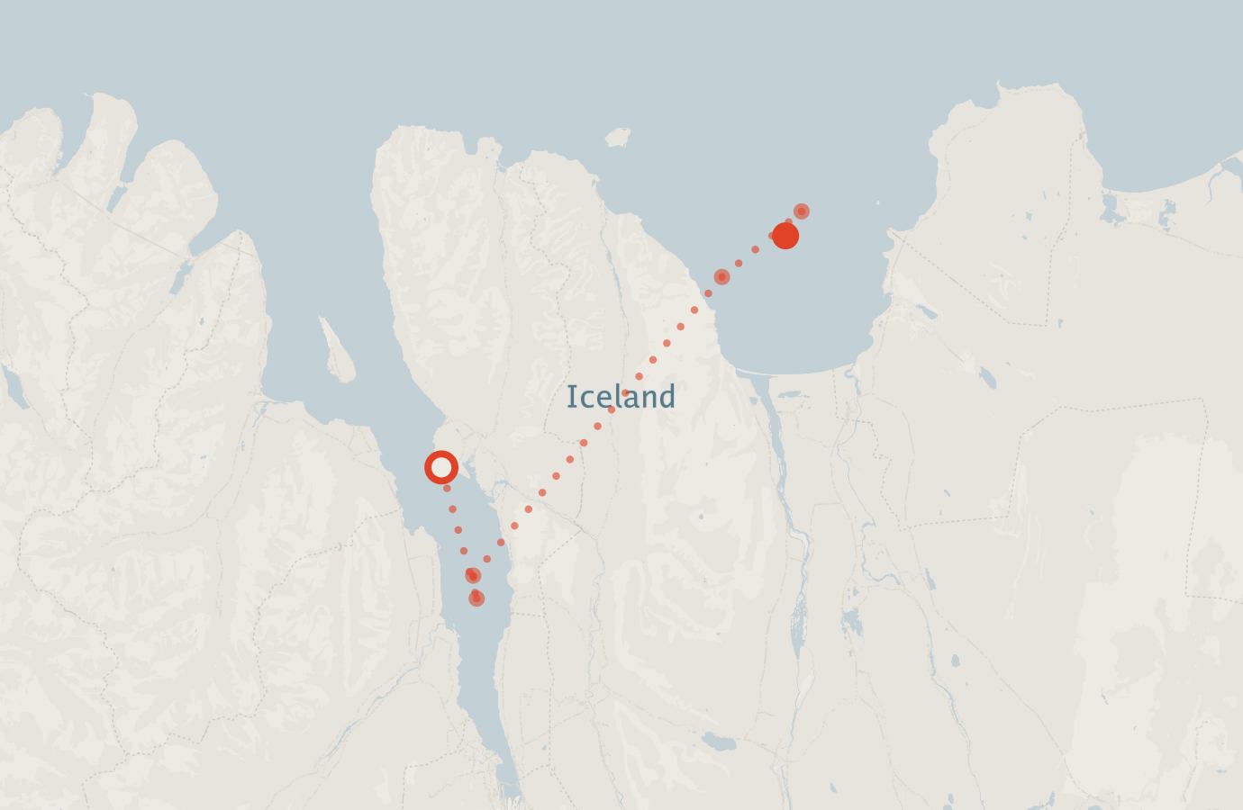 Activity map — real sighting points on an OpenStreetMap basemap